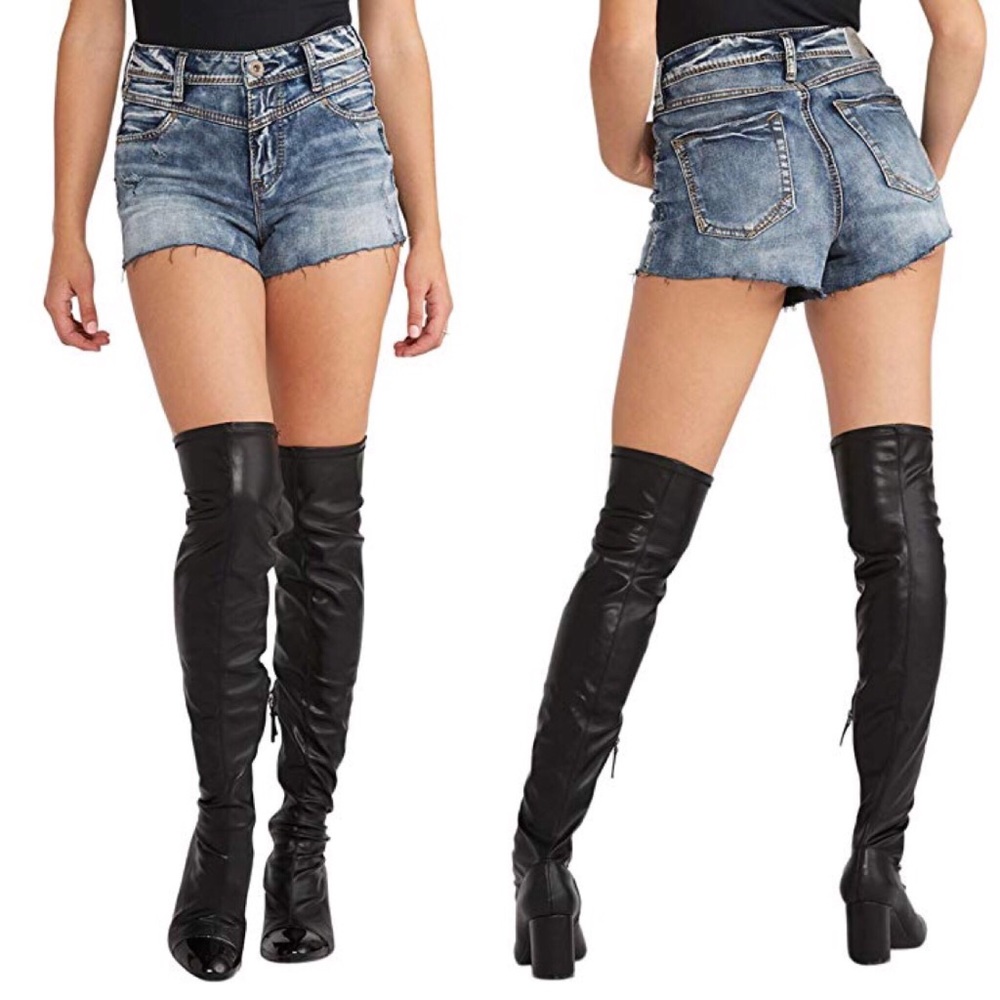 Silver Jeans High Waisted Rise Denim Jean Shorts